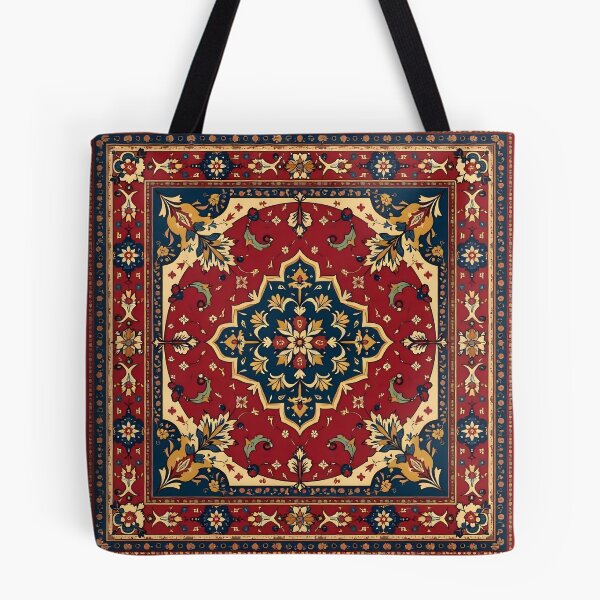 Item preview, Kashan Poshti Central Persian Rug Print  designed and sold by svarupa.