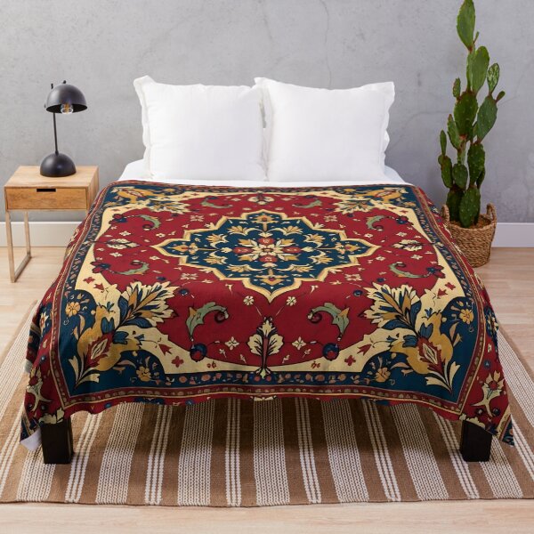Item preview, Kashan Poshti Central Persian Rug Print  designed and sold by svarupa.