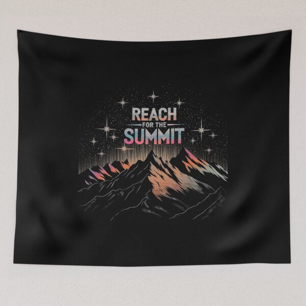 Item preview, Reach for the Summit – Motivational Mountain & Adventure Quote designed and sold by ObjCrea123.