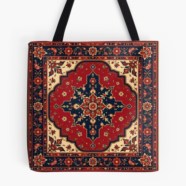 Item preview, Kashan Poshti Central Persian Rug Print  designed and sold by svarupa.