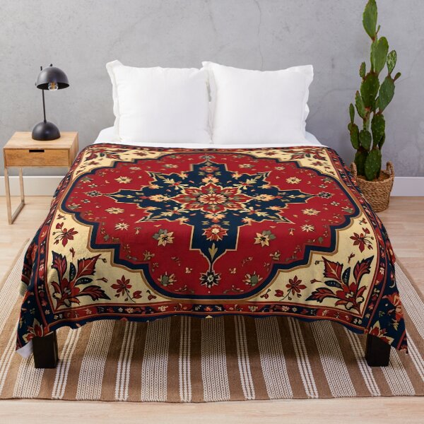 Item preview, Kashan Poshti Central Persian Rug Print  designed and sold by svarupa.