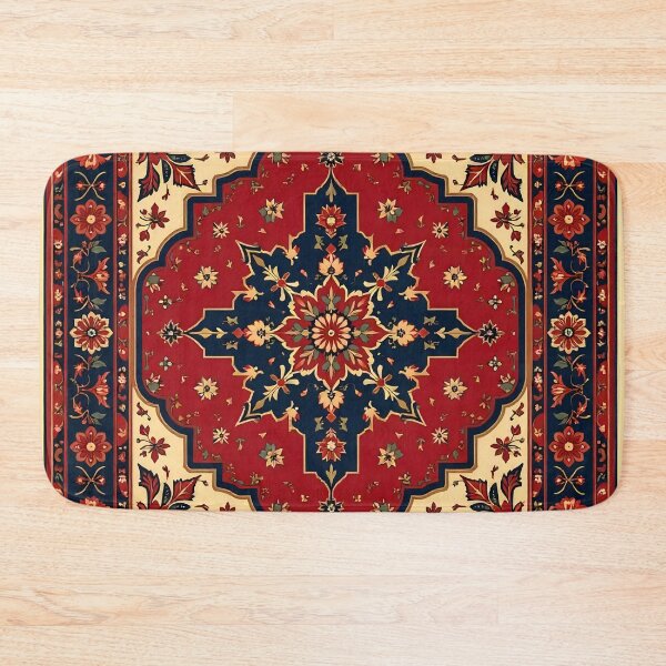 Item preview, Kashan Poshti Central Persian Rug Print  designed and sold by svarupa.