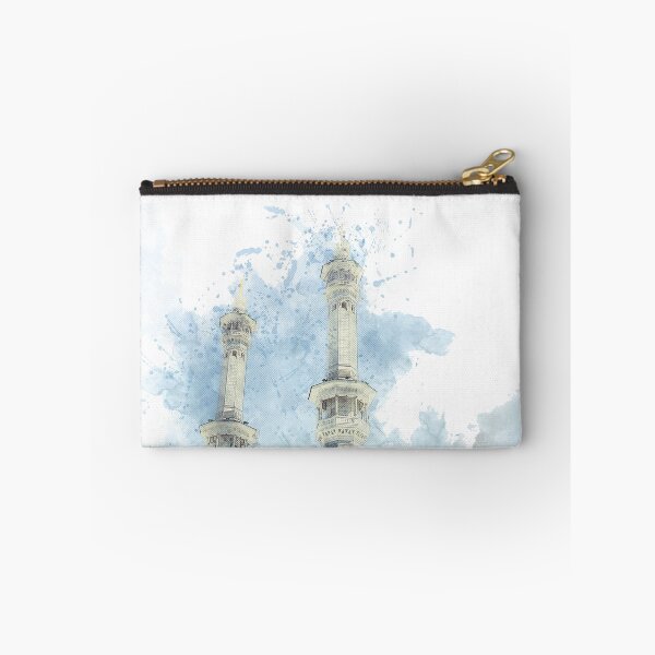 Item preview, Vista exterior de la Masjid al Haram donde se encuentra la Sagrada Kaaba | Arte de acuarela designed and sold by Pink Pastel Studio.