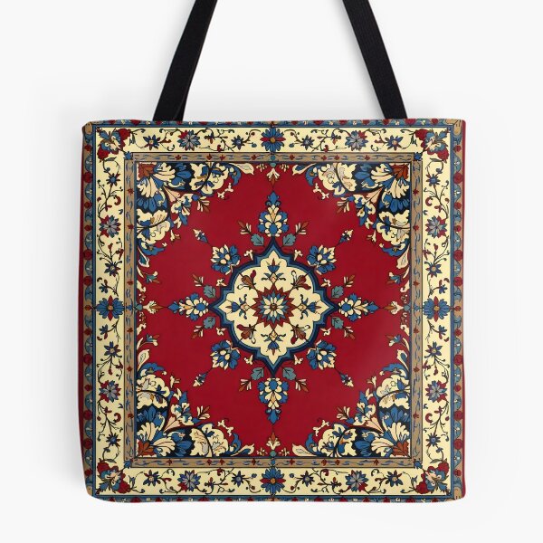 Item preview, Kashan Poshti Central Persian Rug Print  designed and sold by svarupa.