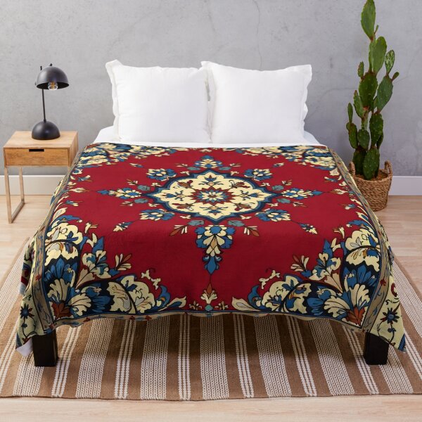 Item preview, Kashan Poshti Central Persian Rug Print  designed and sold by svarupa.