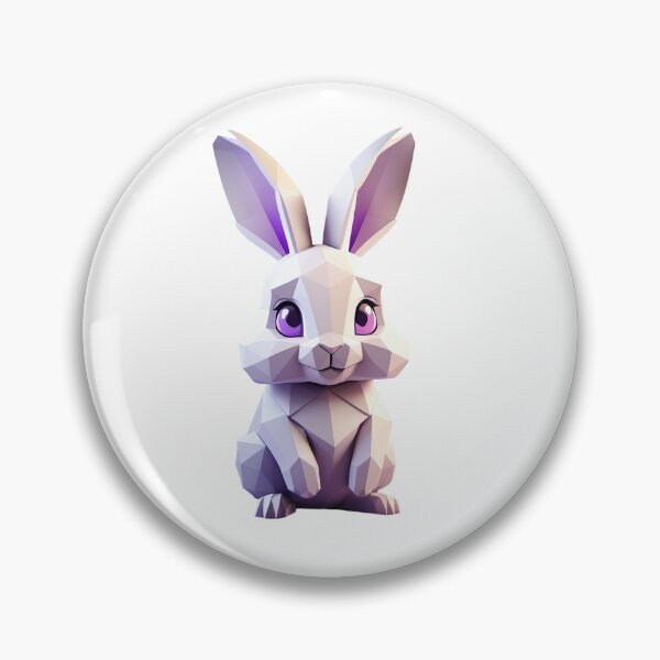 Item preview, Low Poly Bunny with Purple Eyes designed and sold by KiEgon.