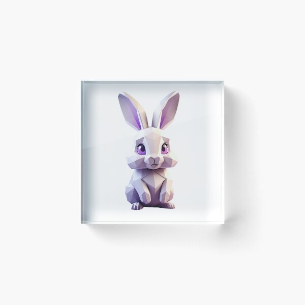 Item preview, Low Poly Bunny with Purple Eyes designed and sold by KiEgon.
