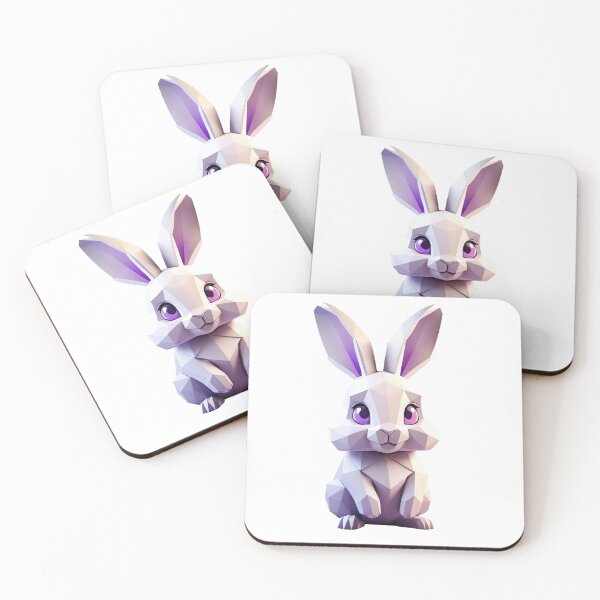 Item preview, Low Poly Bunny with Purple Eyes designed and sold by KiEgon.