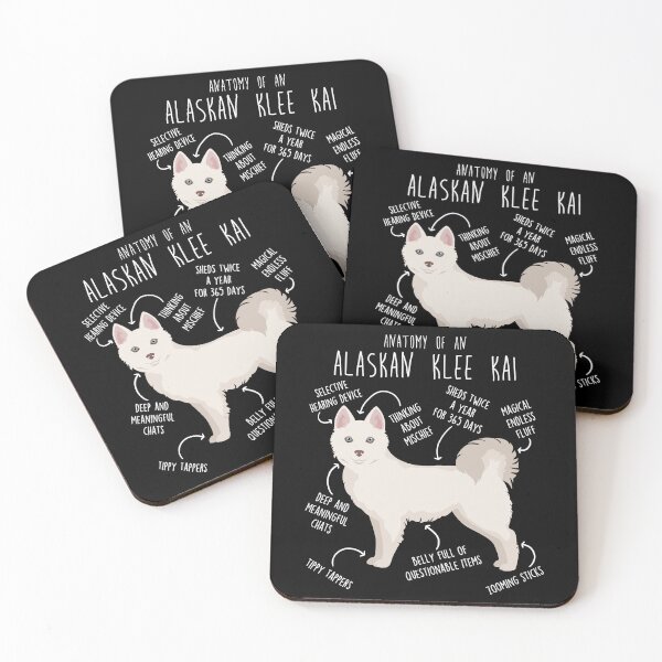 Item preview, Alaskan Klee Kai White Dog Anatomy designed and sold by Clara Hollins.