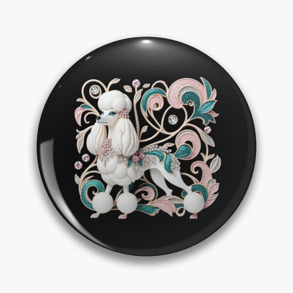 Item preview, Jeweled White Poodle designed and sold by Wags & Tails.