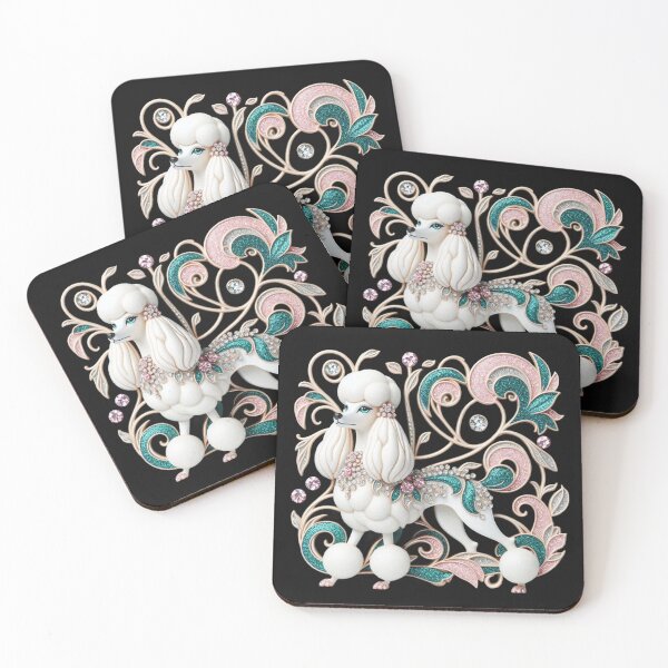 Item preview, Jeweled White Poodle designed and sold by Wags & Tails.