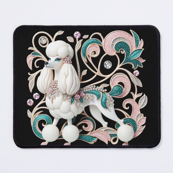 Item preview, Jeweled White Poodle designed and sold by Wags & Tails.