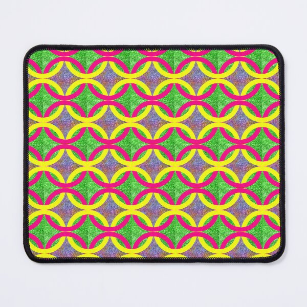 Item preview, Pink Yellow, Colorful Glitter Circles Hand Drawn / Glitter dots / Interlocking Circles of Glitter designed and sold by Victoria Rose.