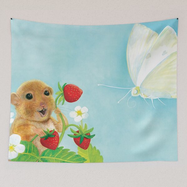 Item preview, Cute Dormouse Talking to White Butterfly designed and sold by Julia Doria.