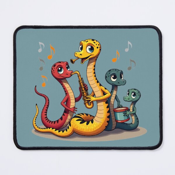 Item preview, Snake Quartet Playing Jazz designed and sold by Artbellachi.