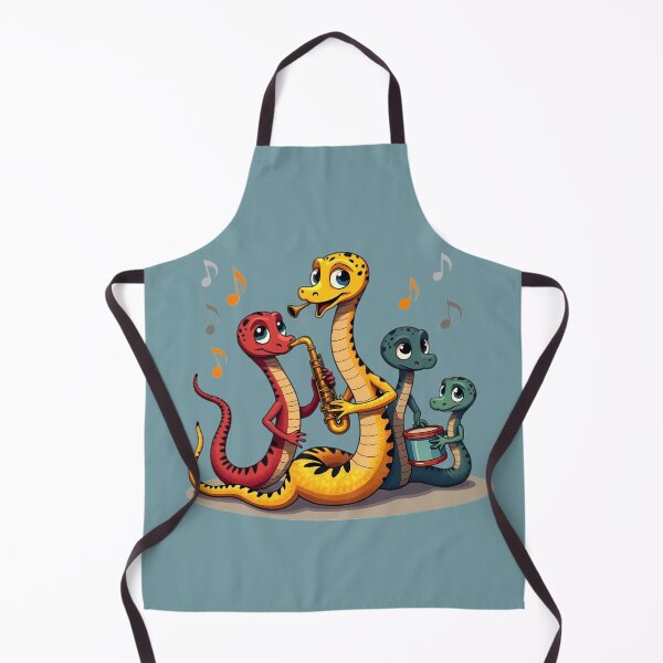 Item preview, Snake Quartet Playing Jazz designed and sold by Artbellachi.