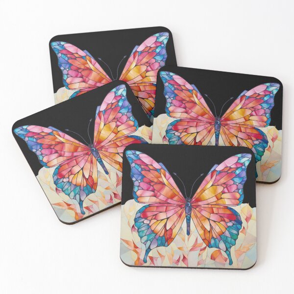Item preview, Stained Glass Butterfly v3 Rising Wings designed and sold by OrganizeMe.
