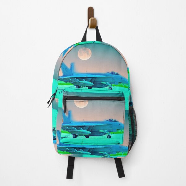 Item preview, Cool Navy f18 Fighter Jet Super Hornet under Full Moon Painting designed and sold by Yogibear & Rachelle .