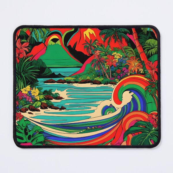 Item preview, Psychedelic Bali Adventure | 1960s Retro Travel Poster designed and sold by Artineer.