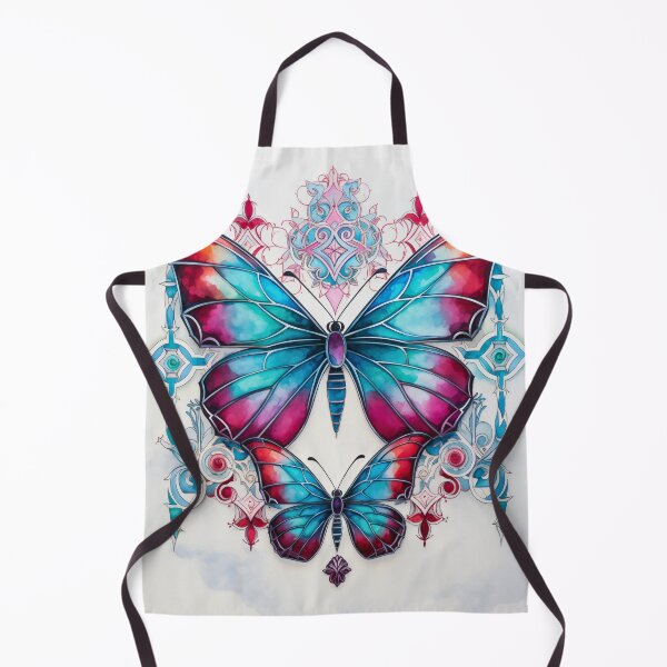Item preview, Stained Glass Butterfly v4 Teal Magenta Contrast designed and sold by OrganizeMe.