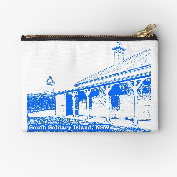 Lighthouse & Quarters - South Solitary Island Zipper Pouch