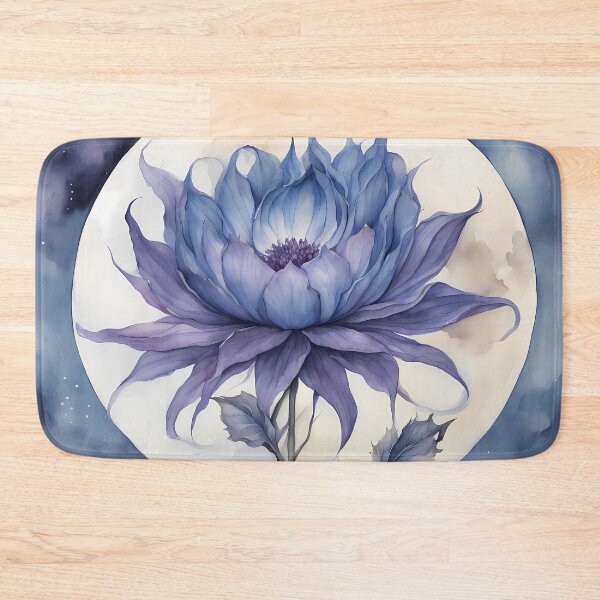Item preview, Blue Flower and Fullmoon designed and sold by CalmnessbyChoice.
