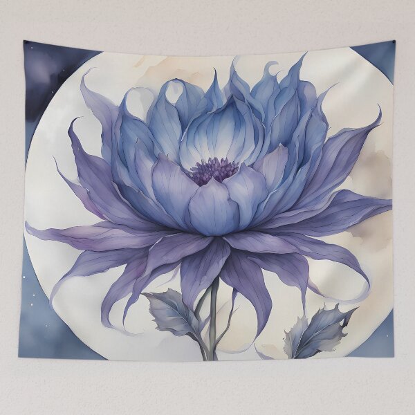 Item preview, Blue Flower and Fullmoon designed and sold by CalmnessbyChoice.
