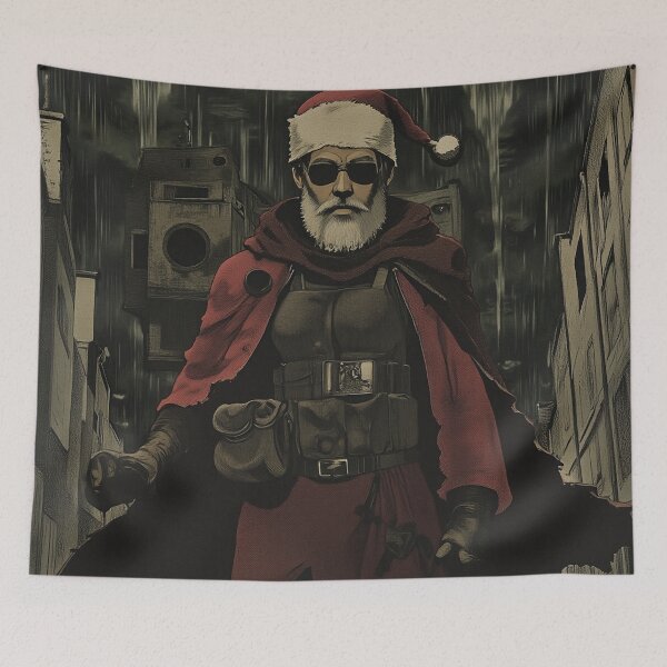 Item preview, Urban Warrior Santa designed and sold by WILD-WILD-CAT.