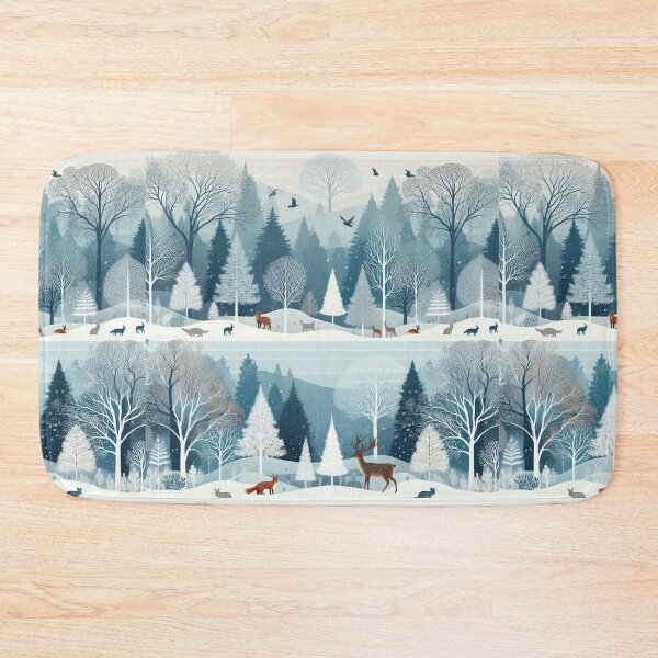 Item preview, Winter Forest River and Wildlife designed and sold by Nanthanon.
