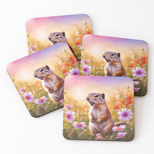 Item preview, Cute Ground Squirrel Amid Flowers 3 designed and sold by Tom-Johnson.