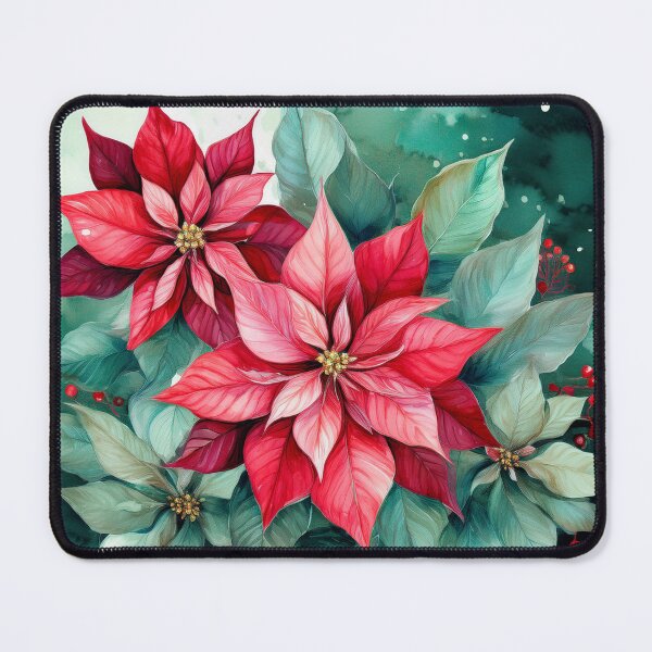 Item preview, poinsettias on a green background designed and sold by Valentina-V.