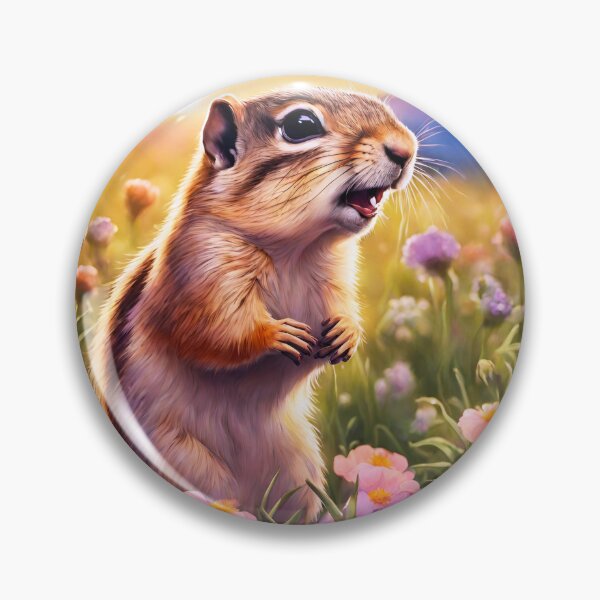 Item preview, Cute Ground Squirrel Amid Flowers 4 designed and sold by Tom-Johnson.