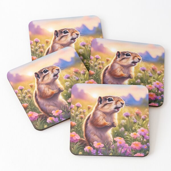 Item preview, Cute Ground Squirrel Amid Flowers 4 designed and sold by Tom-Johnson.
