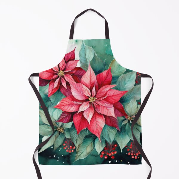Item preview, poinsettias on a green background designed and sold by Valentina-V.