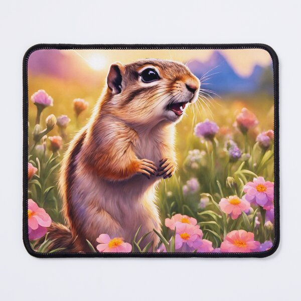 Item preview, Cute Ground Squirrel Amid Flowers 4 designed and sold by Tom-Johnson.