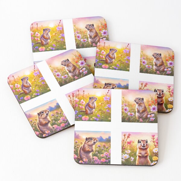 Item preview, Cute Ground Squirrel Amid Flowers Collection designed and sold by Tom-Johnson.