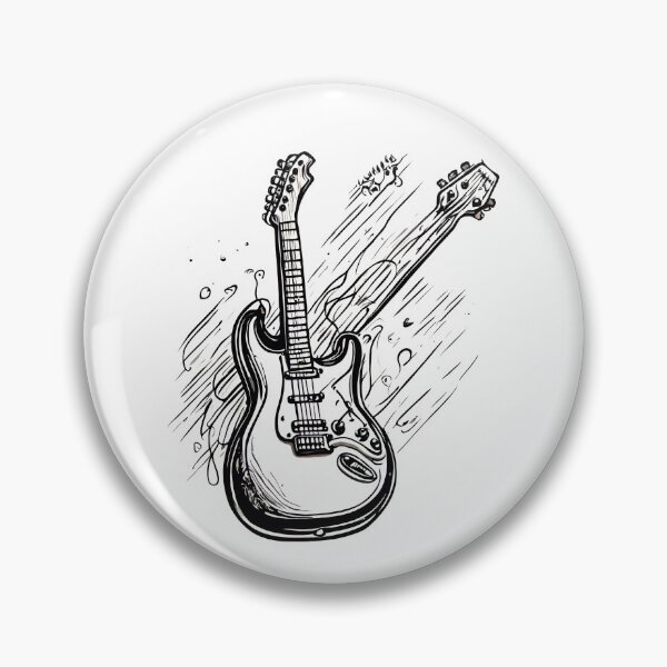 Item preview, Hand-Drawn Electric Guitar Art 3 designed and sold by Tom-Johnson.