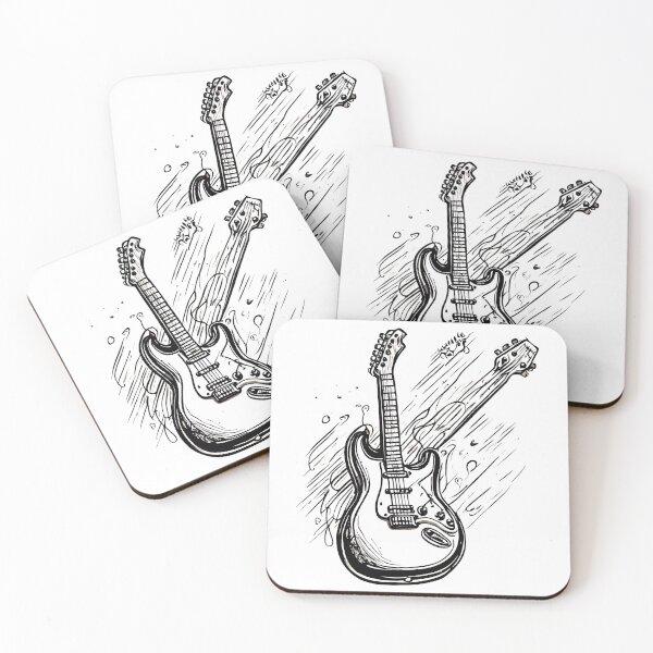 Item preview, Hand-Drawn Electric Guitar Art 3 designed and sold by Tom-Johnson.