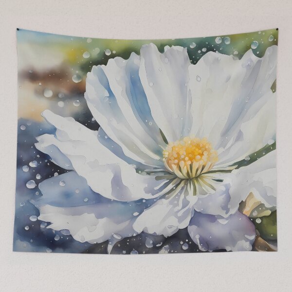 Item preview, White Flower Showering on Beach designed and sold by CalmnessbyChoice.