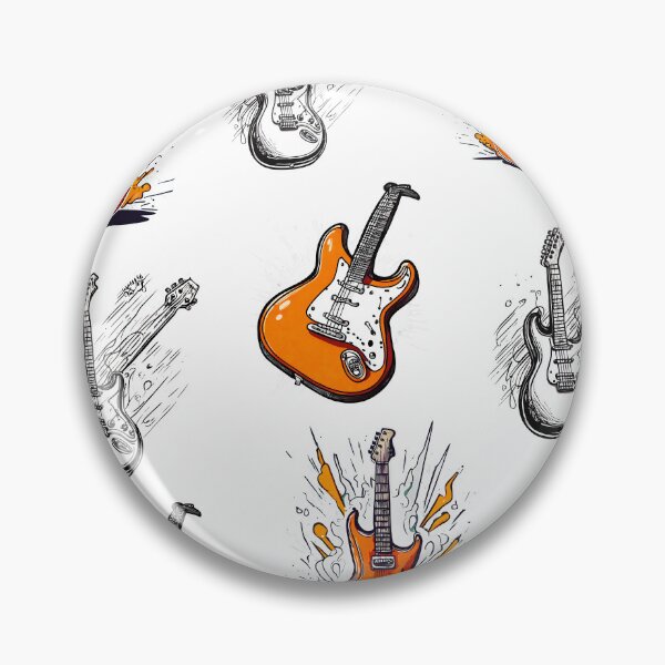 Item preview, Hand-Drawn Electric Guitar Art Pattern 1 designed and sold by Tom-Johnson.