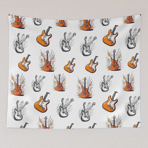 Item preview, Hand-Drawn Electric Guitar Art Pattern 2 designed and sold by Tom-Johnson.