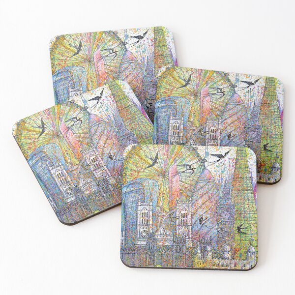 Item preview, Swooping swallows over the city designed and sold by sanyijudit.