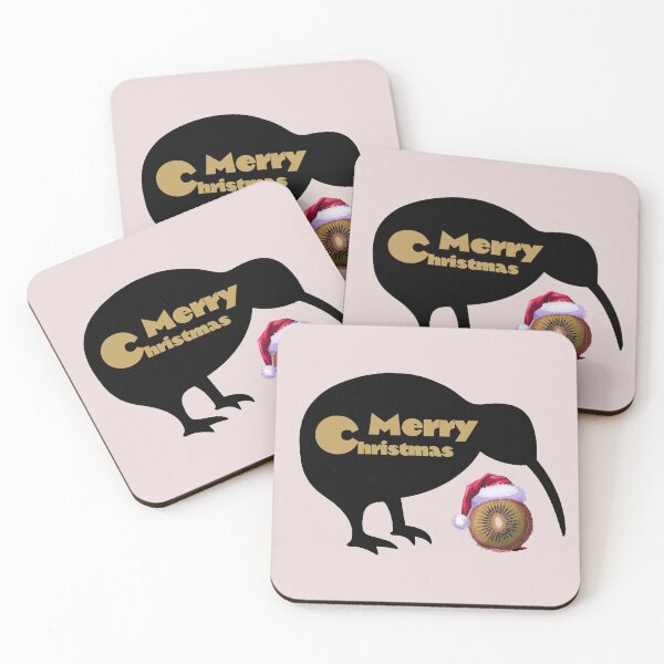 Item preview, Christmas. New Zealand. Merry, Kiwi Christmas. Holiday. (pale pink background) designed and sold by bekksa.