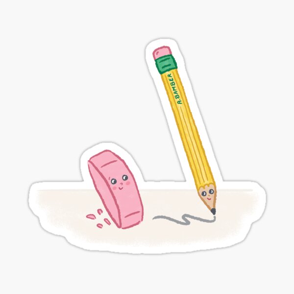 Item preview, Pencil and Eraser - Illustrated by Adrianna Bamber designed and sold by abamber.