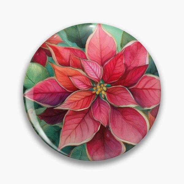 Item preview, bright red poinsettia leaves designed and sold by Valentina-V.