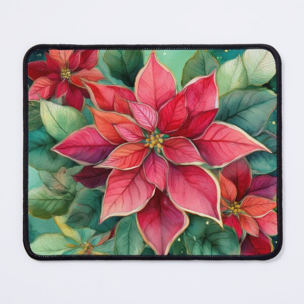 Item preview, bright red poinsettia leaves designed and sold by Valentina-V.