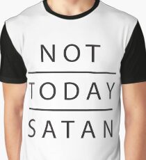 Not today satan t-shirt, white t-shirt Graphic T-Shirt