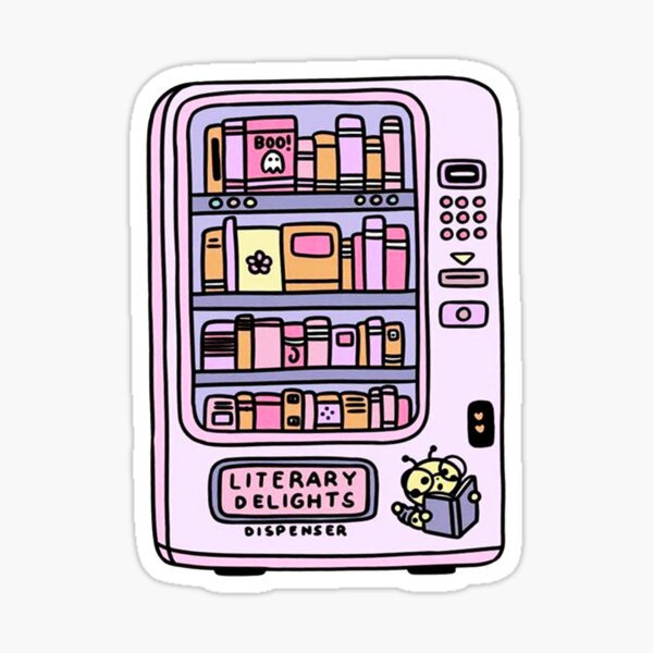 Vista previa del artículo con la obra «Dispensador de delicias literarias», diseñado y vendido por dramaticfools.
