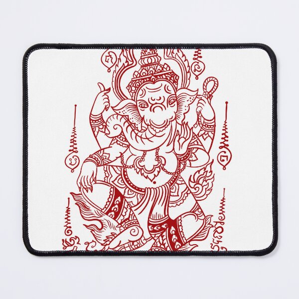 Item preview, Red Sak Yant Ganesha Sacred Tattoo Design designed and sold by Ancestral Lines.