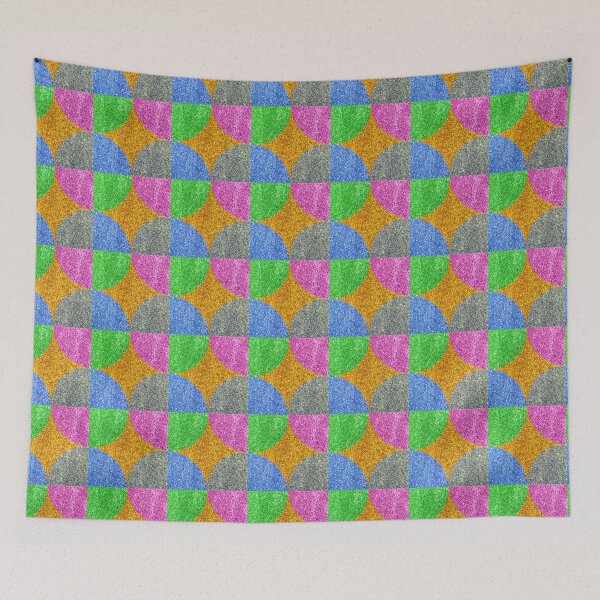 Item preview, Colorful Glitter Circles Hand Drawn Repeating pattern designed and sold by Victoria Rose.